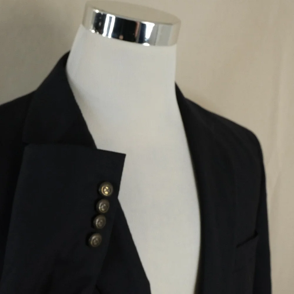 Jos A Bank 38R Traveler Blazer Wool Blend Navy Two Button Lined Vented Formal